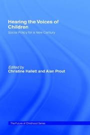Front cover of Hearing the Voices of Children by C. Hallett