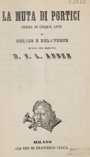 Front cover of La muta di Portici by Eugène Scribe