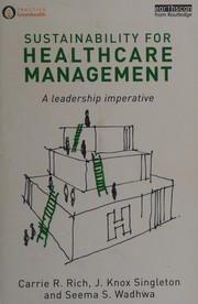 Cover of Sustainability for healthcare management by Carrie R. Rich