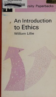 Cover of AN INTRODUCTION TO ETHICS by William. Lillie