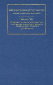 Front cover of Elements of folk psychology by Wilhelm Wundt