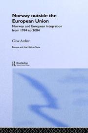 Front cover of Norway outside the European Union by Clive Archer