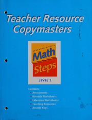 Cover of Teacher Resource Copymaster. Math Steps Level 2 by Houghton Mifflin