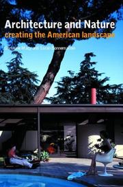 Front cover of Architecture and nature by Christine Macy