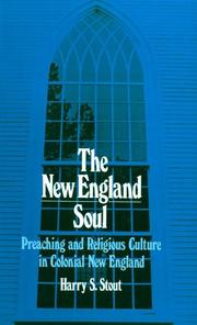 Front cover of The New England soul by Harry S. Stout