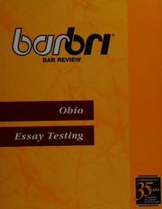 Cover of Ohio essay testing by BAR/BRI (Firm)