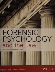 Front cover of Forensic psychology and the law by Ronald Roesch
