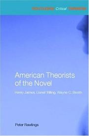 Cover of American Theorists of the Novel by Peter Rawlings