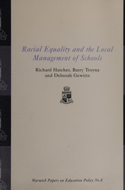 Front cover of Racial equality and the local management of schools by Richard Hatcher