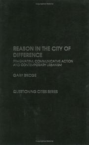 Front cover of Reason in the city of difference by Gary Bridge