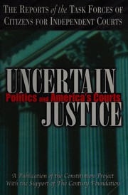 Cover of Uncertain justice by Unknown