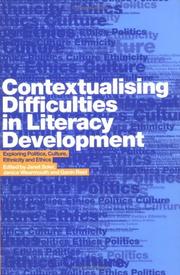 Cover of Contextualising difficulties in literacy development by Janet Soler