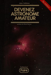 Front cover of Devenez astronome amateur by Jean Vallières