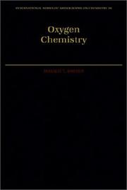 Front cover of Oxygen chemistry by Donald T. Sawyer