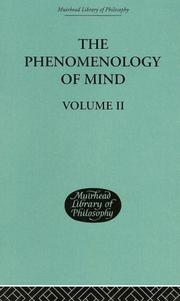 Front cover of The Phenomenology of Mind (Muirhead Library of Philosophy) by Georg Wilhelm Friedrich Hegel