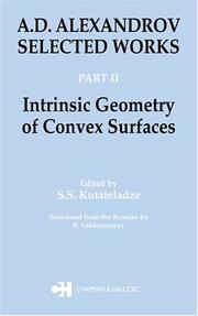 Cover of Intrinsic geometry of convex surfaces by A. D. Aleksandrov