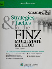 Front cover of Strategies & tactics for the Finz multistate method by Steven R. Finz