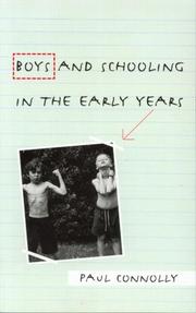 Cover of Boys and schooling in the early years by Connolly, Paul