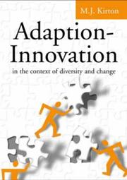 Cover of Adaption-Innovation by M.j. Kirton