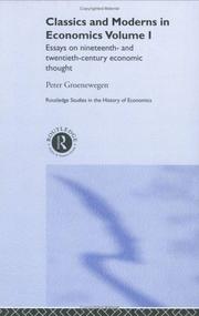 Front cover of Classics and Moderns in Economics by P. Groenewegen