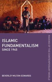 Front cover of Islamic fundamentalism since 1945 by Beverley Milton-Edwards