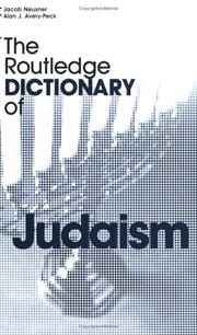 Front cover of The Routledge dictionary of Judaism by Jacob Neusner