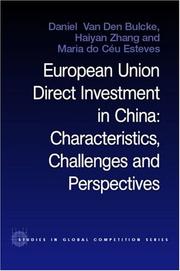 Front cover of European Union direct investment in China by D. van den Bulcke
