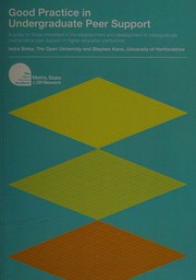 Front cover of Good practice in undergraduate peer support by Indra Sinka