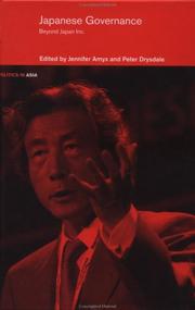 Front cover of Japanese governance by Peter Drysdale