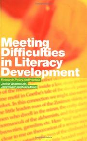 Cover of Meeting difficulties in literacy development by Janice Wearmouth