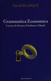 Cover of Grammatica economica by Pascal Blanqué