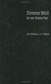 Front cover of Simone Weil as we knew her by Joseph-M Perrin