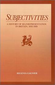 Cover of Subjectivities by Regenia Gagnier