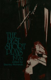 Cover of Best Short Plays, 1976 by Stanley Richards