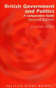Front cover of British government and politics by Duncan Watts
