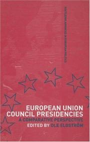 Front cover of European Union council presidencies by Ole Elgström