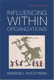Cover of Influencing within organizations by Andrzej Huczynski