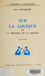 Cover of Sur la logique et la théorie de la science by Jean Cavaillès
