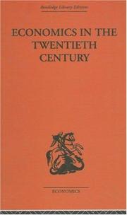Front cover of Economics in the Twentieth Century by T Suranyi-Unger