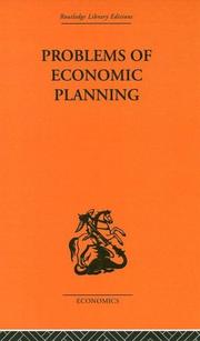 Cover of Problems of Economic Planning by E.F.M. Durbin