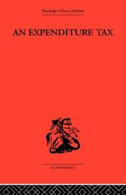 Front cover of Expenditure Tax by Nicholas Kaldor