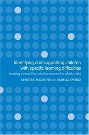 Cover of Identifying and Supporting Children with Specific Learning Difficulties by Pamela Deponio