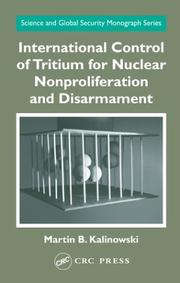 Front cover of International control of tritium for nuclear nonproliferation and disarmament by Martin Kalinowski
