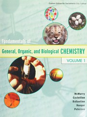 Front cover of Fundamentals of general, organic, and biological chemistry by John McMurry