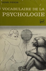 Cover of Vocabulaire de la psychologie by Henri Piéron