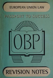 Front cover of European Union Law by C. Reed