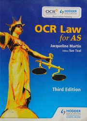 Front cover of OCR Law for AS by Jaqueline Martin