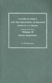 Front cover of Moral Reasoning (Studies in Ethics and Philosophy Ofreligion) by R. Beardsmore