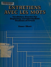 Front cover of Entretiens avec les mots by Paula M. Kane