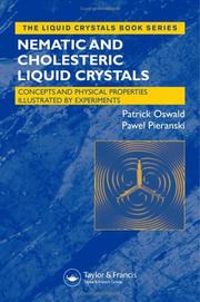 Cover of Nematic and cholesteric liquid crystals by Patrick Oswald